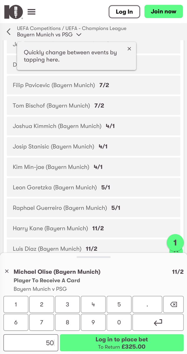 UKBetArb's tweet photo. 🚨MATCHED BETTING FREE TIP🚨

OLISE YELLOW CARD 

#10BET      
#BETFAIR #SMARKETS 
#matchedbetting #betting #sports 

Guaranteed £ profit 

£50 profit if he gets a yellow card 

Contact us with any questions. https://t.co/Cmw968qqlk