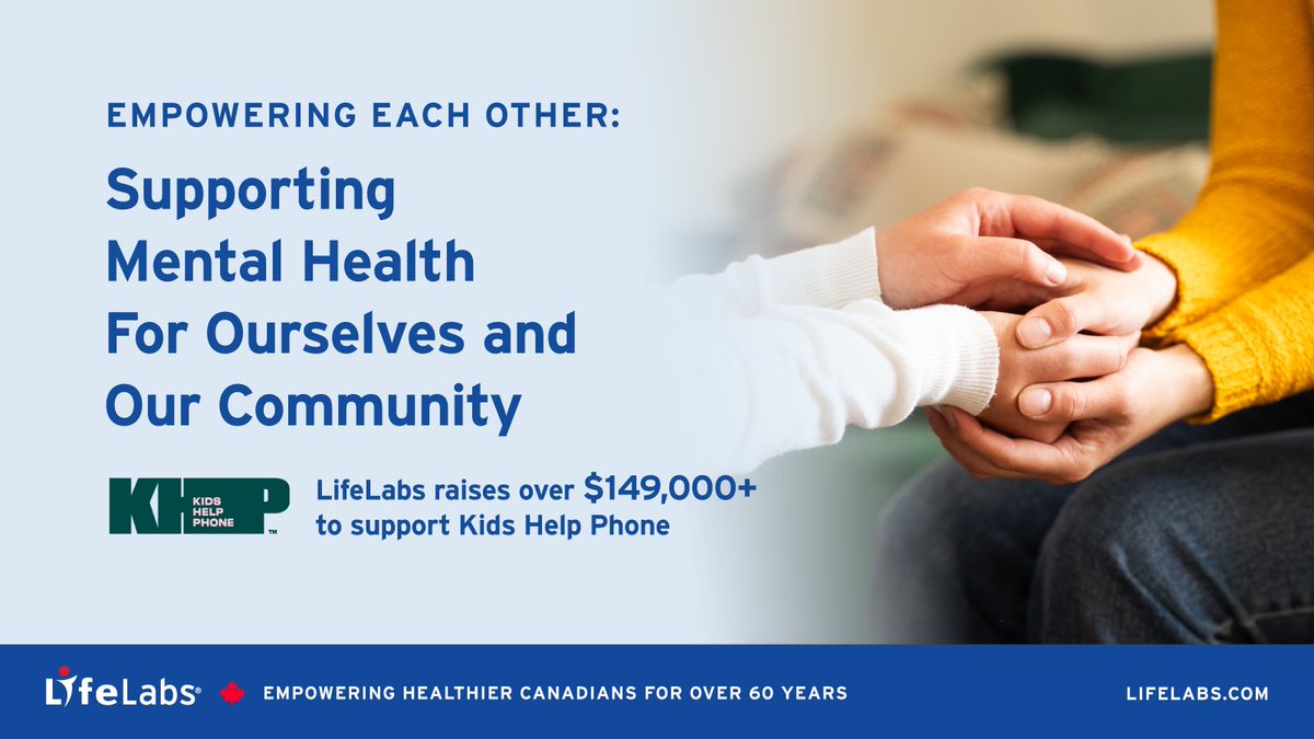 LifeLabs's tweet photo. LifeLabs and our community of caring team members came together once again to support Kids Help Phone's ‘Walk So Kids Can Talk’ fundraiser, reflecting our shared commitment to community health and improving access. Learn more: https://t.co/thiZ3rhCk0 https://t.co/0TVgg8ufyW