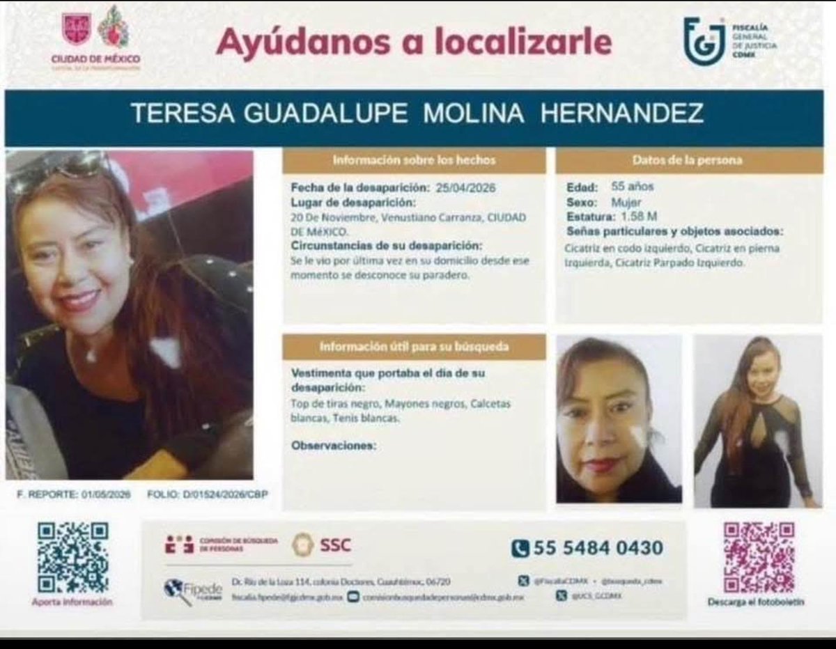 E_VonDee's tweet photo. Si les es posible compartir me ayudarían mucho!!
Es compañera de una ex-compañera de trabajo.

MIL GRACIAS!!! 
@ElOpinadorTV @ImagenNoticias_ @CiroGomezL @ https://t.co/g3FB6pdcOY