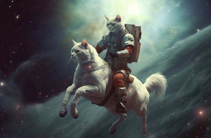 BeerCatBrand's tweet photo. Art of the Day! "Cat Rider of the Apocalypse II". Buy at: https://t.co/xARFbESjwa https://t.co/QwT9fWLI6a