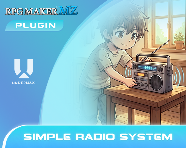 UndermaxPlugins's tweet photo. Plugin of the Day: Radio System for RPG Maker MZ 

Give your players the power of discovery. Tune into stations, uncover secret frequencies, and experience realistic radio broadcasts that evolve with your story. 📻

>Why use it?
Interactive Interface: A modern radio UI for tuning frequencies, adjusting volume, and switching stations with mouse or gamepad.
Independent Audio: Plays alongside BGM without interrupting your game's music.
Story-Driven Stations: Unlock new playlists and broadcasts via switches, events, or collectibles.
Immersive Depth: Transform your RPG into a living world filled with dynamic audio experiences.

Stop building "standard" RPGs and start building dream games with deeper mechanics. 🌌

Check it out here: 🔗 https://t.co/7XJaJsKPR4

#RPGMaker #RPGMakerMZ #IndieDev #GameDev #GamedevPlugins #Undermax