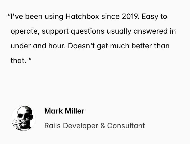 Hatchbox.io tweet media