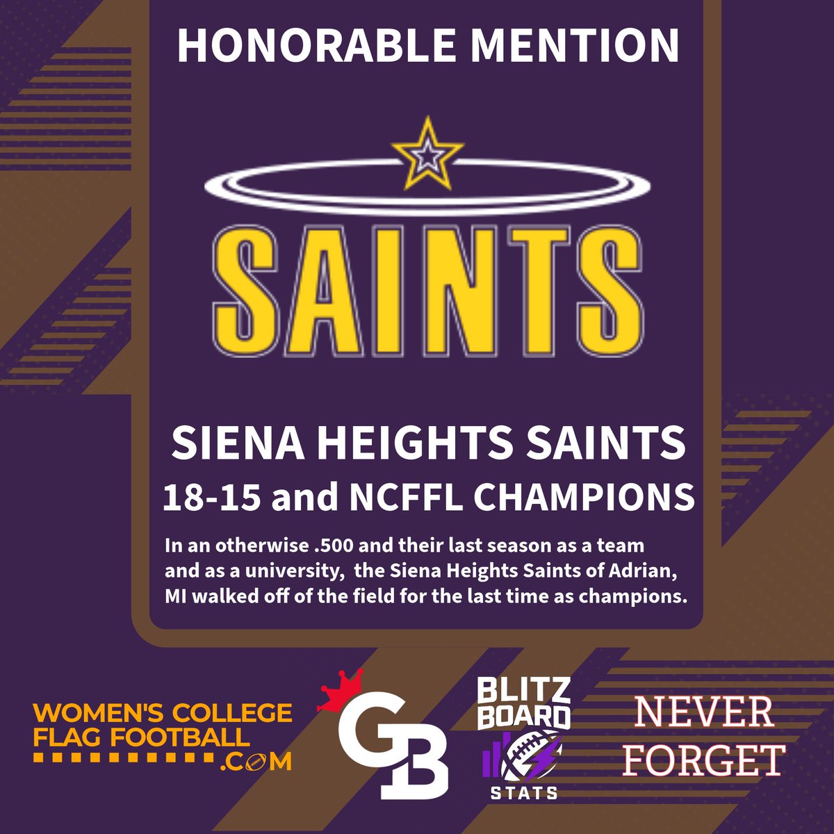 WmnsCollFlagFB's tweet photo. 🏆 Here is your #WCFFB #Top25 presented by @blitzboardstats Board heading in to nationals.
Swipe to slide 4! S/O to @SHUWomensFlagFB for an unforgettable contribution to the sport! #hollywoodending
WCFFB is presented by @gamebreakerhg
#Football #femaleathletes #empowerwomen https://t.co/9ijJmdFkrd