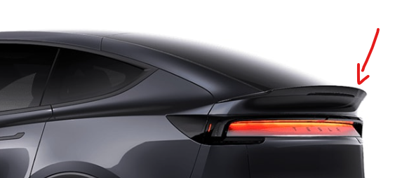 bpannida's tweet photo. @RimaSukhadia @herbertong You can tell its a YL cause of the sharp upward crease the spoiler makes. non YL dont come with that. The performance model Y spoiler is flatter. https://t.co/9kP6Pe3kcC