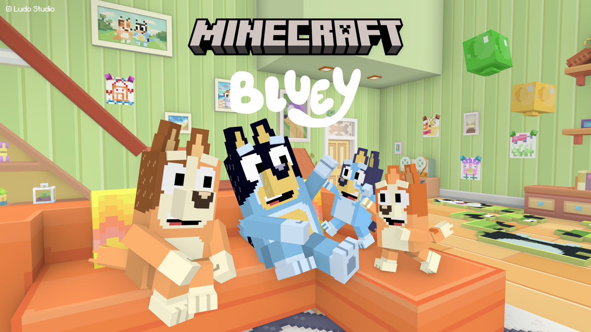 girfious's tweet photo. @CampestralCamp @RAMDER007RED Thats definitely what they were going for, but the fact that they contrast with the uncartoonish and unflat minecraft world it makes them look the way they do

I think they were trying to go off the Bluey addon, which unlike this one, manages to port the cartoon feel well https://t.co/YDUTDM21RC