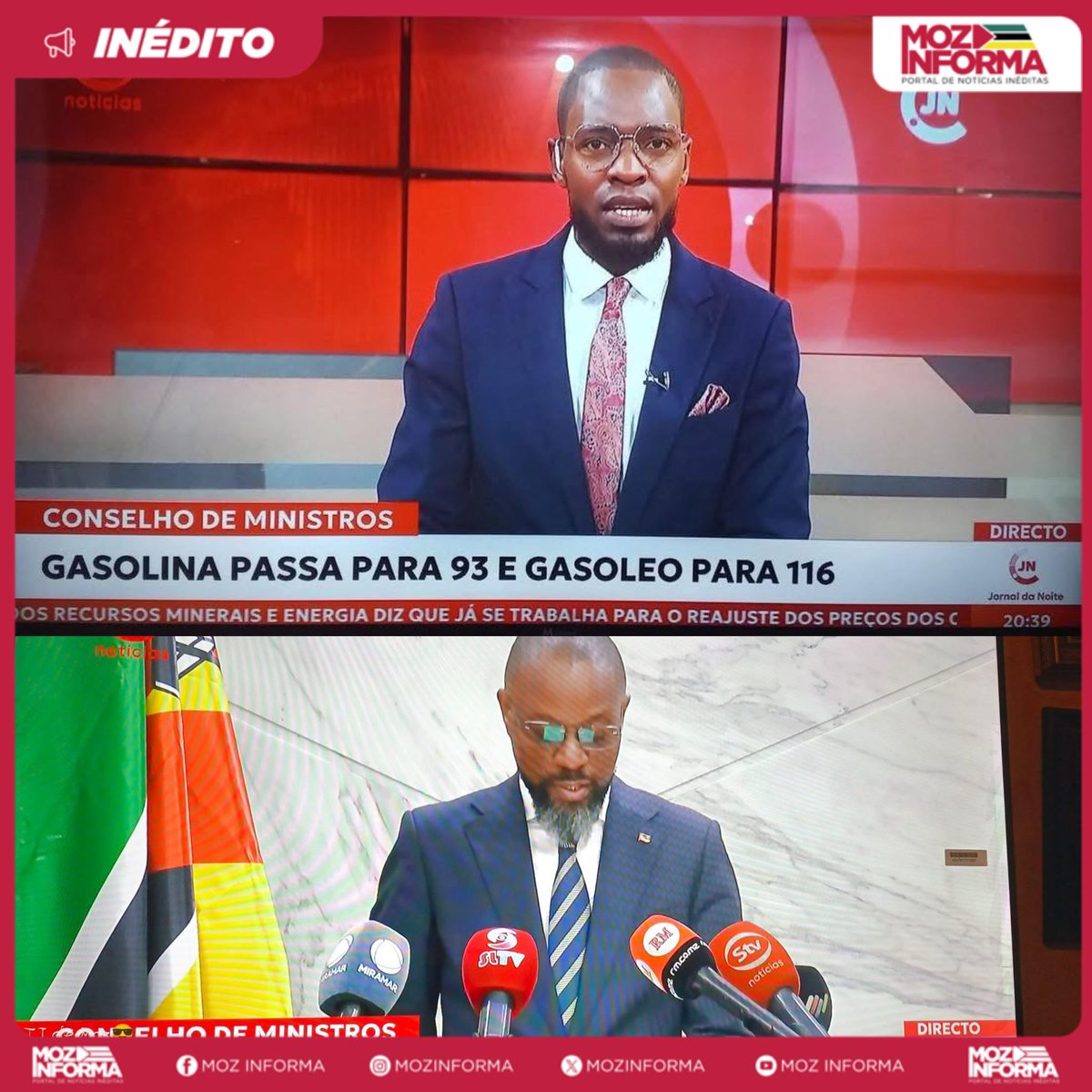 Última Hora: ‼️ GOVERNO APROVA NOVOS PREÇOS DE COMBUSTÍVEIS À PARTIR DE 07 DE MAIO: GASOLINA PASSA PARA 93MT &amp; GASÓLEO PARA 116MT