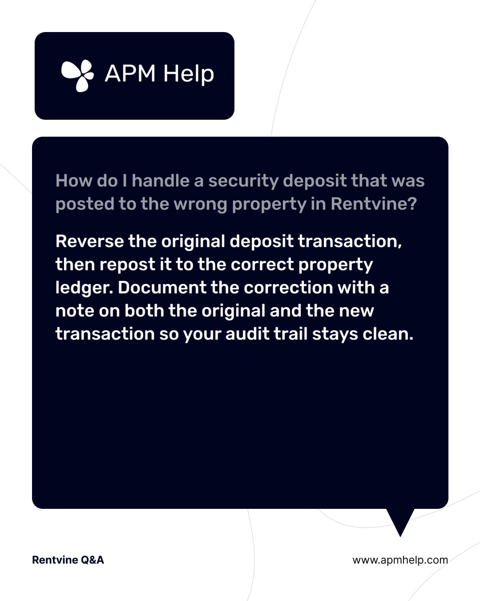 Our team works in Rentvine every day. Drop your question in the comments.

#Rentvine #PropertyManagement #APMHelp #PMTips #TrustAccounting