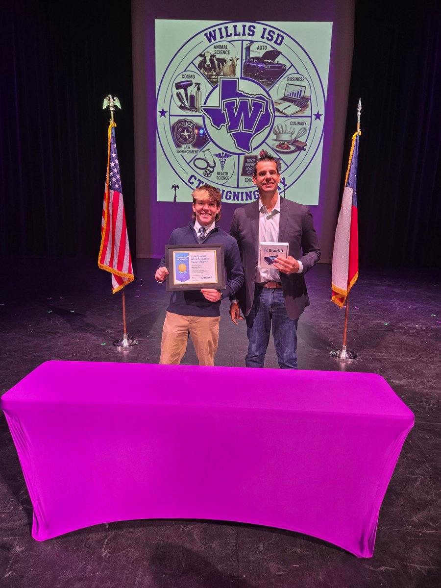edu_DrF's tweet photo. Well, we made history today in @WillisSchools  with the 1ST National K-12 NIL/Internship deal for CTE students.  Tech is competing for top-tier talent just like our college athletic programs so it makes sense to recruit, train, and upskill the next generation of 1ST round picks. https://t.co/0xDx2QxVMU