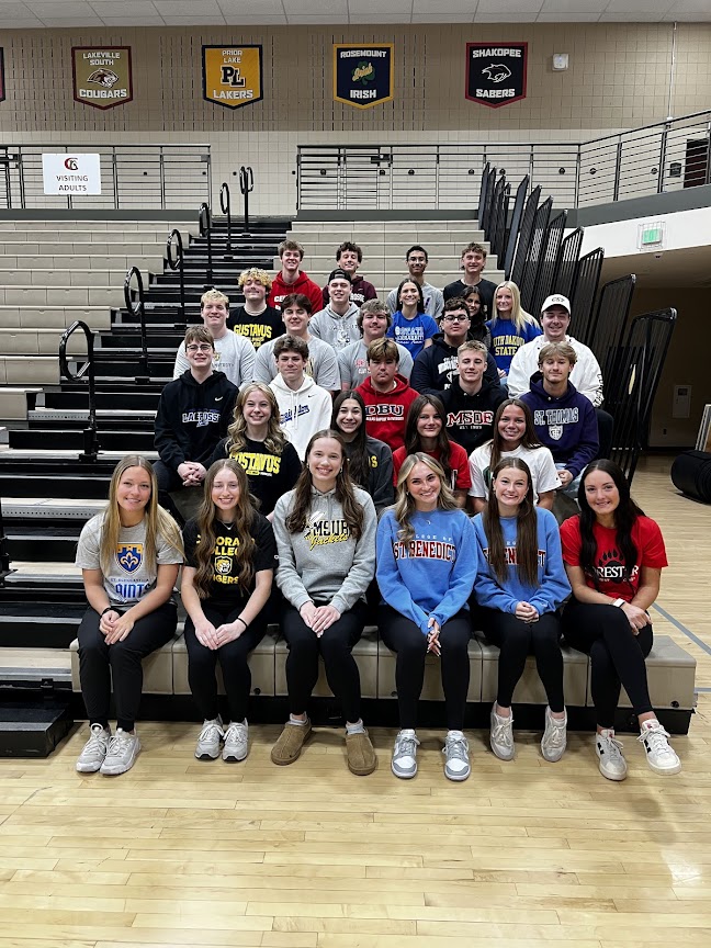 LSHS_Cougars's tweet photo. We celebrated our future NCAA D3, JuCo, and NAIA student athletes this morning with a commitment ceremony! Congrats to over 30 Cougars moving on to the next level! https://t.co/G1dA8ipe8p