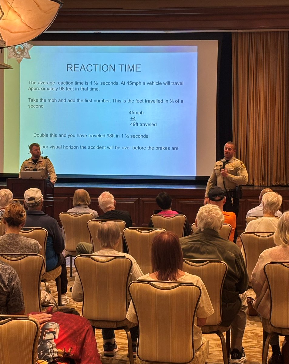 LVMPD_Summerlin's tweet photo. Another Strong 💪turnout by our @summerlinlv community for #FirstTuesday last night! They were treated to a very informative and engaging presentation by Officers from @lvmpdTraffic  And a huge THANK YOU to @sienacommunity for hosting us once again! @suncitysummerlin @lvmpd https://t.co/afb5MaXO11