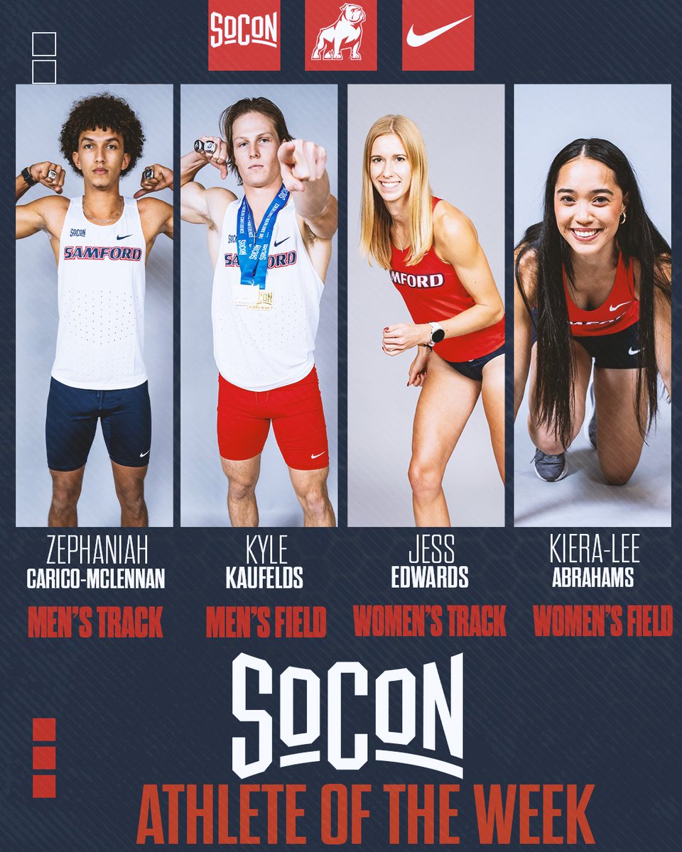 SamfordXC_TF's tweet photo. Samford has swept the SoCon Athlete of the Week awards!!!

📰https://t.co/Y5peWJP6NU

#AllForSAMford https://t.co/Y3LKrANS56