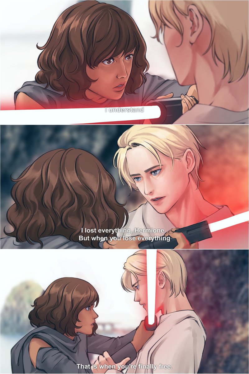 Dramione Star Wars (Acolyte) AU. Hermione and Draco as Osha and Qimir. 
#Dramione #dhr #dracomalfoy #hermionegranger #starwarsxHP
