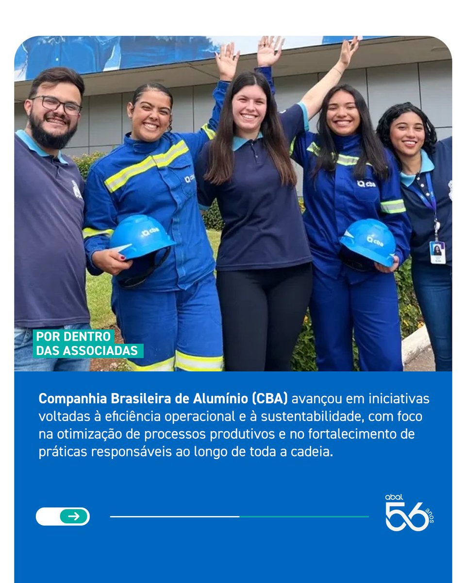 AluminioABAL's tweet photo. As empresas associadas à ABAL avançam em iniciativas que fortalecem a indústria do alumínio e a agenda de sustentabilidade no Brasil. Os destaques de abril focam em eficiência operacional, investimento social e fortalecimento da cadeia produtiva nacional.
Acompanhe as novidades. https://t.co/xeJQOyb5H5