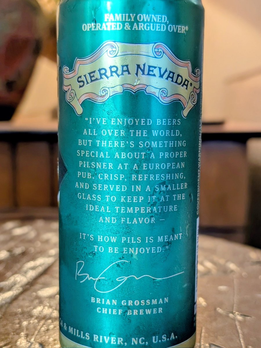 Setting aside that it is only Wednesday, and I'm working, kinda, I wanted to try this from <a href="/SierraNevada/">Sierra Nevada Beer</a> a top tier brewery.

It came in a carton so I didn't notice it was 8.4 oz cans, which actually makes it perfect for a mid afternoon break.  

Very good.