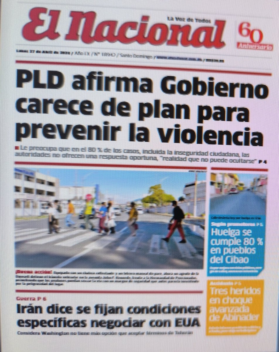 Portada real de El Nacional del 27 de abril de 2026. Te vendieron un periódico falso. ¡Qué malo son esos tigueres!
🤣🤣