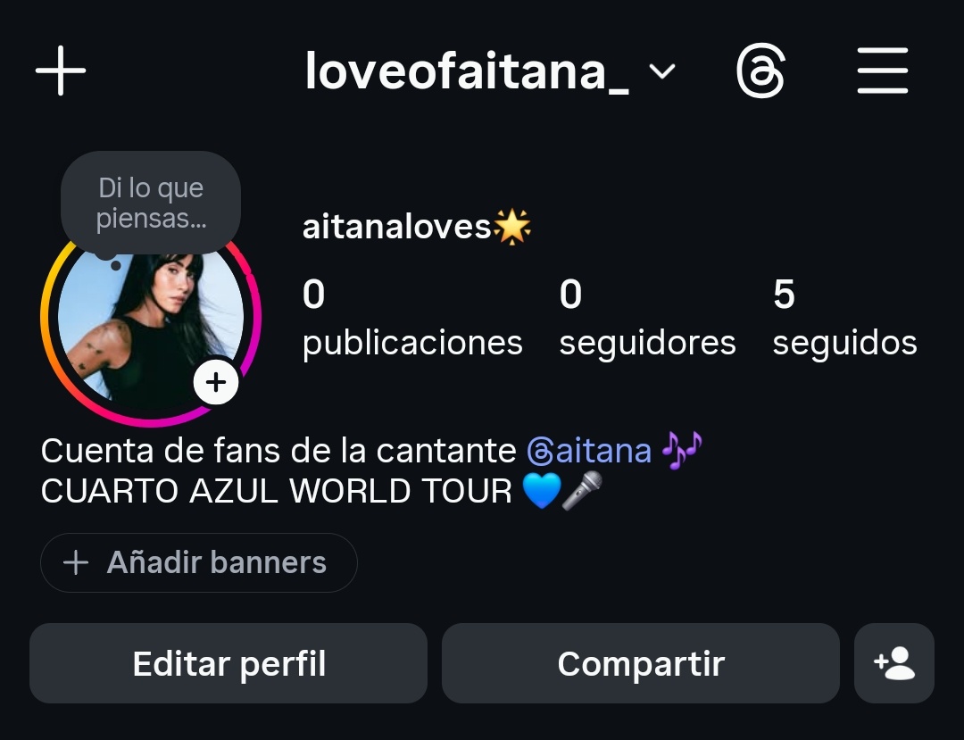 Holaa , me acabo de hacer esta cuenta de inatagram de aitana ya que me han quitado la mia 2 veces , tenia 1 desde hace mas de 5 años con un monton dd contenido super currado y no la pude recuperar
Os agradeciria que me siguierai y ke duerais rtw 💙