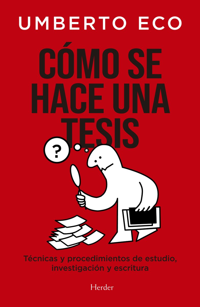 ¿Cómo se hace una tesis?

A través de ejemplos concretos, recomendaciones precisas y una ironía sutil, Eco acompaña al lector desde la elección del tema hasta la redacción final. Un clásico dirigido a estudiantes, docentes y toda persona curiosa.

👉f.mtr.cool/ovhmvzjapz