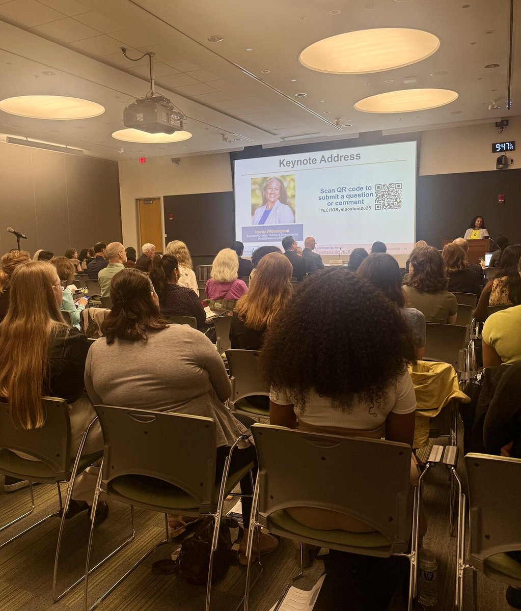 CUGHnews's tweet photo. We are excited to be at the @NIH #ECHOSymposium2026 today. This morning we heard from experts on how chemical exposures influence CH &amp; development, with a focus on plastics &amp; air quality. 
Stop by our exhibitor table &amp; say hi! @ECHOChildHealth @keithmartinmd @CUGH_TAC https://t.co/VbCGFL3L9H