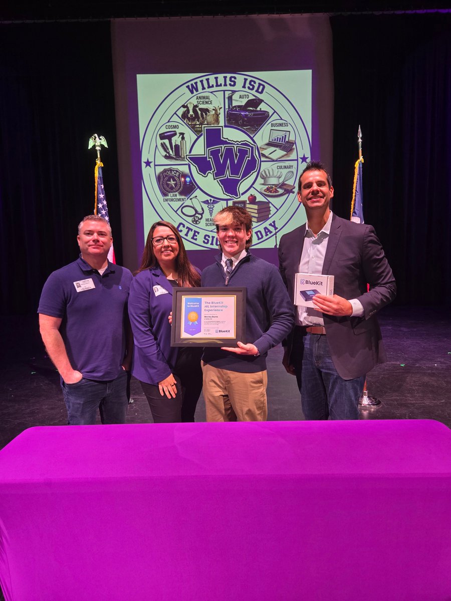 edu_DrF's tweet photo. Shout-out to Dr. James, @willis_jv , Tanis Price, Mr. Reed, and of course our recipient, Wesley Burns. 
@TXWorkforce https://t.co/lZei6LNYdV
