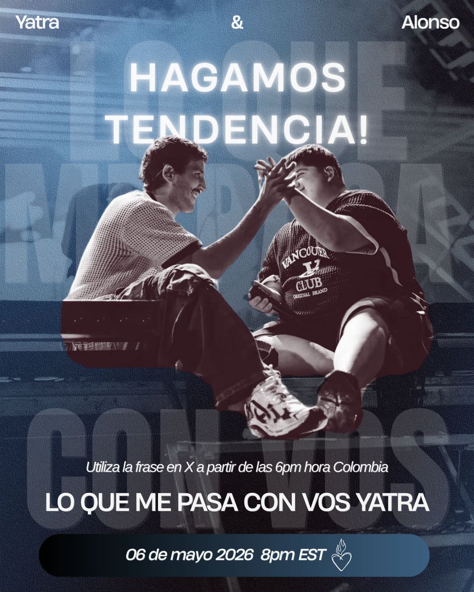 Únete a la tendencia 
LO QUE ME PASA CON VOS YATRA
7pm 🇻🇪