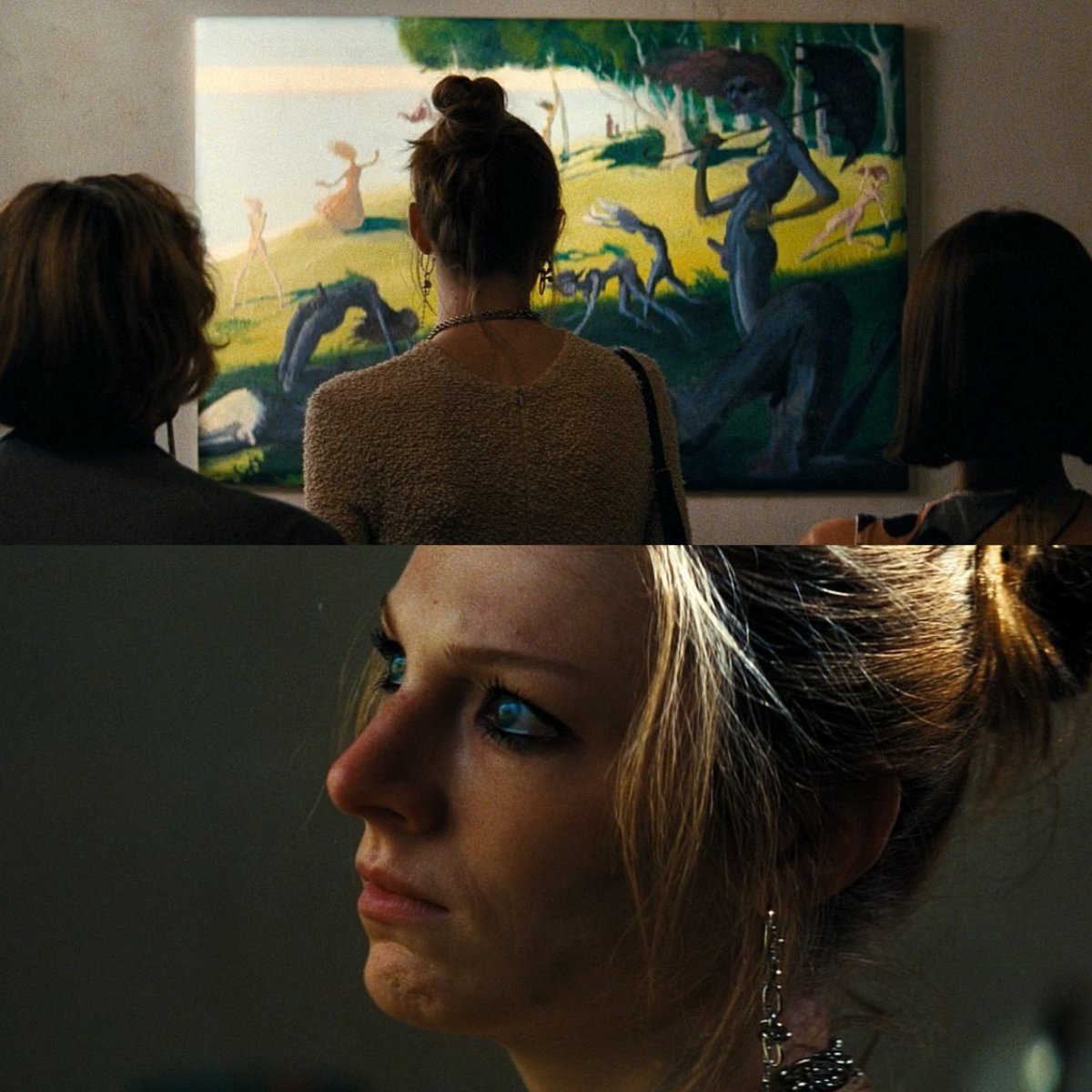 screenscaps's tweet photo. ESSA É ARTISTA! Hunter Schafer falou sobre a experiência inédita com pintura ao vivo na 3ª temporada de Euphoria:

“Essa coisa de pintura ao vivo nesta temporada tem sido, de várias maneiras, um grande presente. Eu nunca tinha trabalhado em telas tão grandes antes. Sempre tive vontade.”