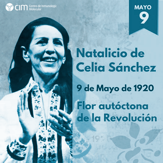 cim_cuba's tweet photo. Celia Sánchez: flor, organización y coraje. A 106 años de su nacimiento, el @CIMcuba la honra como guía de la mujer científica cubana. Revolución es también producir salud con alma de mujer. Que viva Celia. 🇨🇺🌼 #CeliaSánchez #MujerRevolucionaria https://t.co/PtCb82BjpC