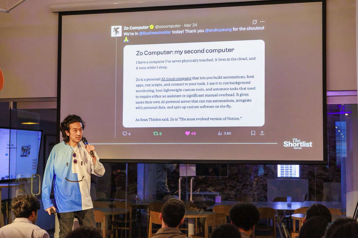 andruyeung's tweet photo. I spent the last year talking to partners at most major VC funds and hundreds of founders across NYC/SF. 

The conversation is always the same. 

The #1 bottleneck for founders today is ... talent. 

Startups are having trouble finding top engineers, heads of growth, marketers, salespeople, and more.

Because these people aren't spending their time scraping job boards or scrolling LinkedIn.

They're heads down at their company – building

... and the best way to reach them is through someone they trust. 

So, a year ago, we started building the event format we wish existed:

@TheShortlistNYC Founder Showcase.

100 operators in the room. 6 founders on stage, their only job is to convince the people in the audience to work for them.

Last week, the co-founder of a billion-dollar company, Yext, (NYSE: YEXT), even brought $5,000 in cash to convince founders to pitch him on the spot.

Thank you to our founders for putting on an awesome show!

– @reganjayne_ from @rediemco
– @bdistel – previously cofounded @yext, now @trywindmill
– @0thernet raised $28m to build @zocomputer
– building personal cloud infra – @ndrewpignanelli raised $10m to build @intelligenceco – the infrastructure for fully autonomous businesses
– @akashmagoon just closed his Series C for @AdonisRcm
– Daniel Kahn raised $7m for Sparrow to help financial institutions build personalized digital relationships

The companies that win the next decade will be the ones who can hire the best talent.

And if you're hiring or you're the kind of person founders want to hire, you'll want to be at our next event.

Follow @TheShortlistNYC  for more.