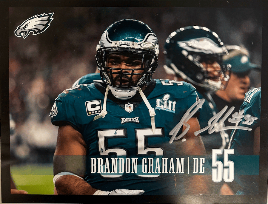 TeamTSF's tweet photo. Eagles Fans! NFL Philadelphia Eagles, Signed Photos of Brandon Graham AND Paul Worrilow Bid NOW https://t.co/mlzcl2Shdk @NFL @Eagles @football #charityauction #turnersyndrome https://t.co/W67li5jf3b