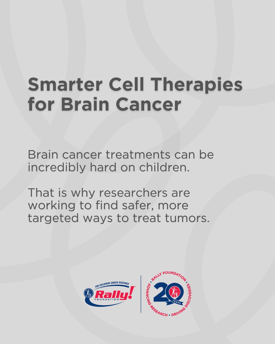 RallyFoundation's tweet photo. This Brain Tumor Awareness Month, we are highlighting research bringing new hope to kids with brain cancer.

Rally-funded researcher Margarita Gutova, Ph.D., is advancing therapies that use the body’s own cells to fight cancer and support recovery.

#BrainTumorAwarenessMonth https://t.co/YftE9vzlhQ