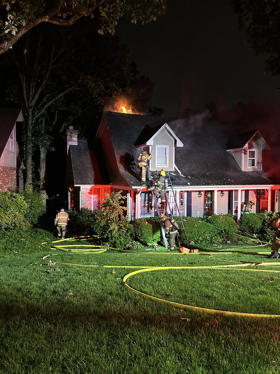BlakeDeJarnatt's tweet photo. A terrifying morning for the Brooks family after their home was struck by lightning, sparking a fire that quickly spread through their attic. 
Tonight on @KARK4News and @FOX16News, hear how the Brooks family is doing now, and what it’s going to take to repair their home. https://t.co/bM1mYhoCeu