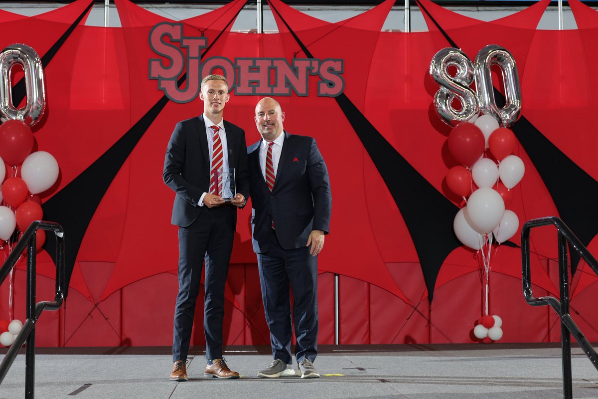 StJohnsMSoccer's tweet photo. Whole squad at the awards dinner 👏

#RedStorm https://t.co/0pRMI9POFW