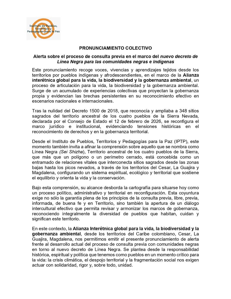 Instituto Pueblos Territorios Pedagogias para Paz tweet media