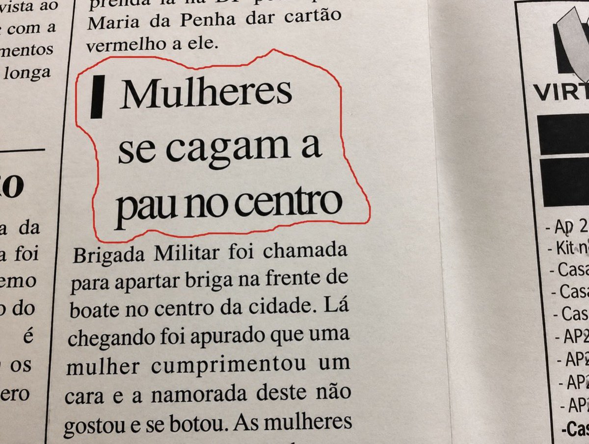 Quando o editor do jornal é o
Mano Lima kkkkkkkkkk