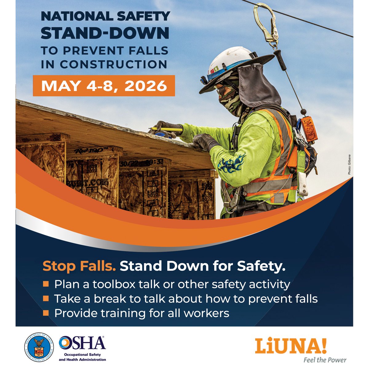 MissouriLECET's tweet photo. Falls remain one of the leading hazards in construction, which is why #LIUNA supports OSHAโs National Safety Stand-Down to Prevent Falls.
Access safety resources here: https://t.co/7DqmHYBXrN
#StandDown #ConstructionSafety https://t.co/4lain0IKMu