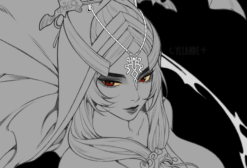 Starting this month with some Midna 🖤 #WIP