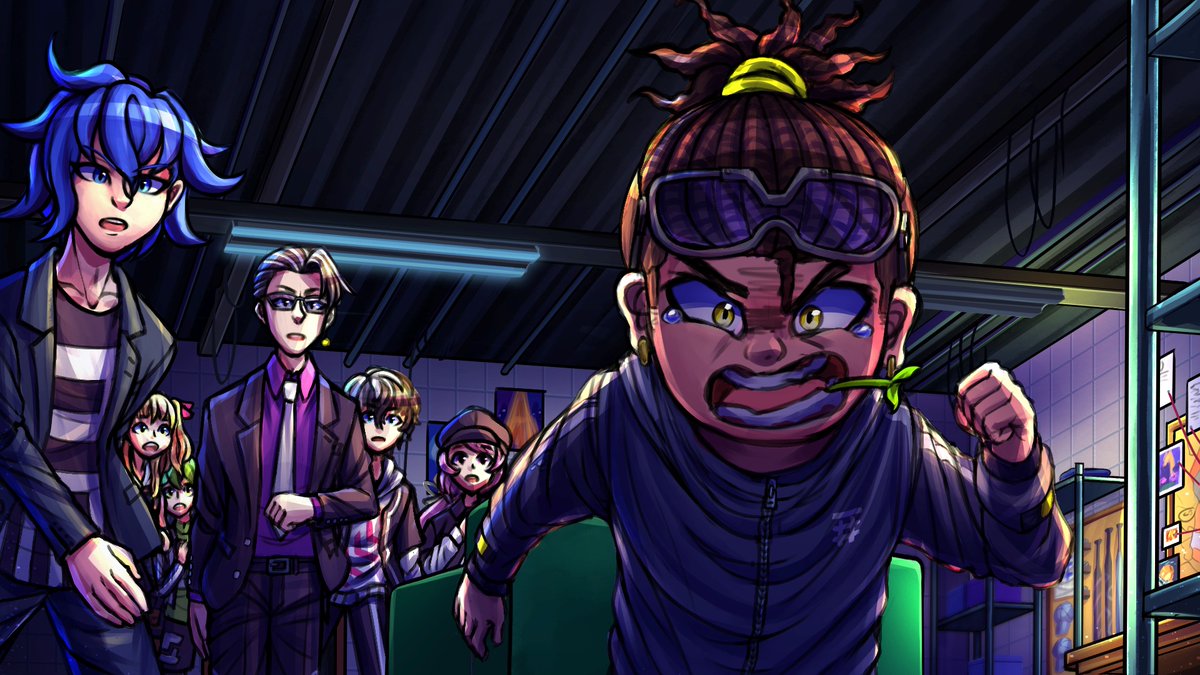 Muistone64's tweet photo. I like all the details in Mita's hideout~

(NNT ch2 ep14 Submission)  
#トラナイFA #TRIBENINEFanart https://t.co/C3IJVVztiH