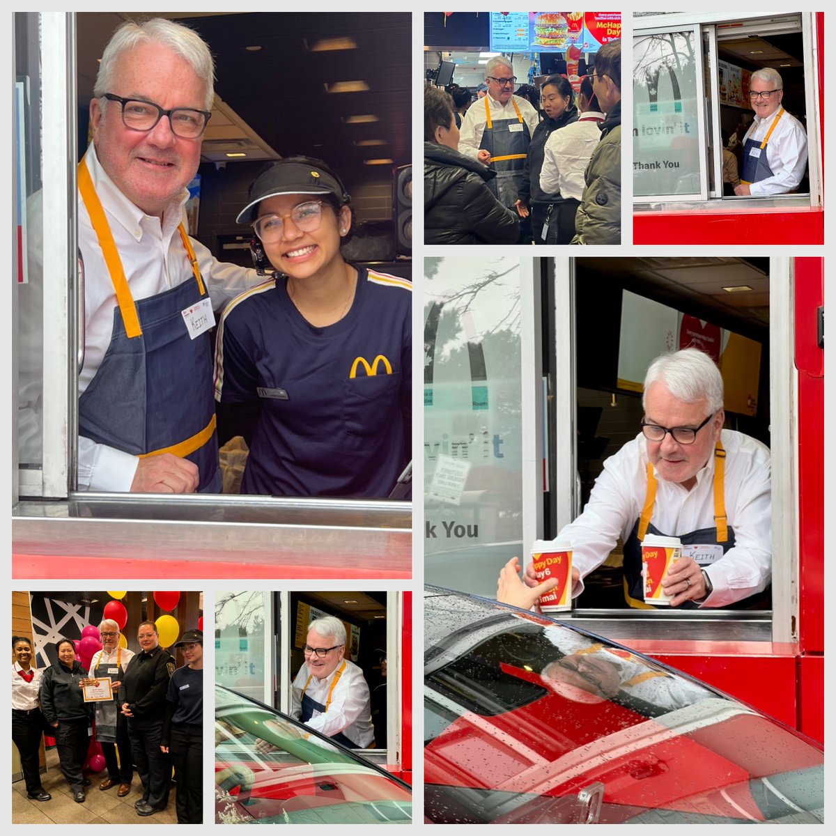 KeithIrish1's tweet photo. This morning I had the opportunity to volunteer at a local @McDonaldsCanada for McHappy Day — and it was wonderful to see our community come together for such an important cause. ❤️

McHappy Day helps support Ronald McDonald House Charities and the families who rely on their programs during difficult times. A big thank you to the staff, volunteers, and everyone who came out to show their support today.

Community is strongest when we show up for one another. 🍟☕

#McHappyDay #CommunityStrong #Markham #Thornhill #Volunteer #LocalLeadership
