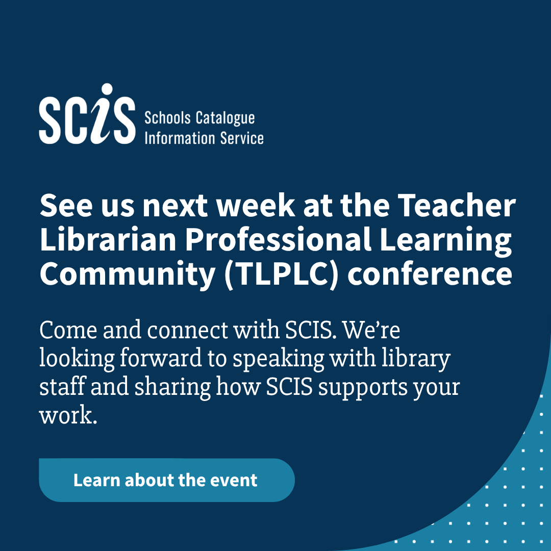 scisdata's tweet photo. Heading to the Teacher Librarian Professional Learning Community conference in NSW? Come and connect with SCIS. We’re looking forward to speaking with library staff and sharing how SCIS supports your work. Find out more about the event on TLPLC's website: https://t.co/5n6ND3TUHX https://t.co/iMc6o6AbzB