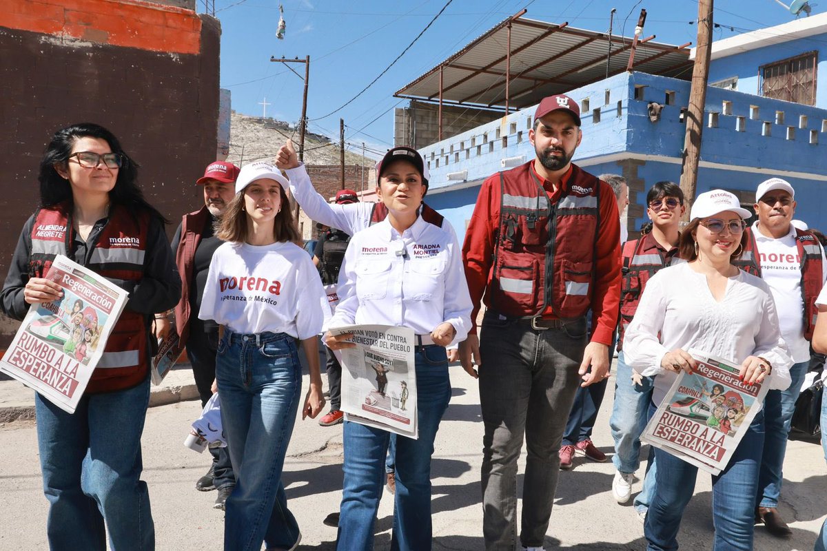 A_MontielR's tweet photo. En #Coahuila acompañamos a @AntonioAttolini, candidato de @PartidoMorenaMx a diputado por el Distrito 9 de #Torreón, recorriendo las colonias y escuchando de frente al pueblo.

La #Transformación se construye en territorio, casa por casa y junto a la gente.

#PorElBienDeCoahuila
#HumanismoMexicano
#PrimeroLosPobres