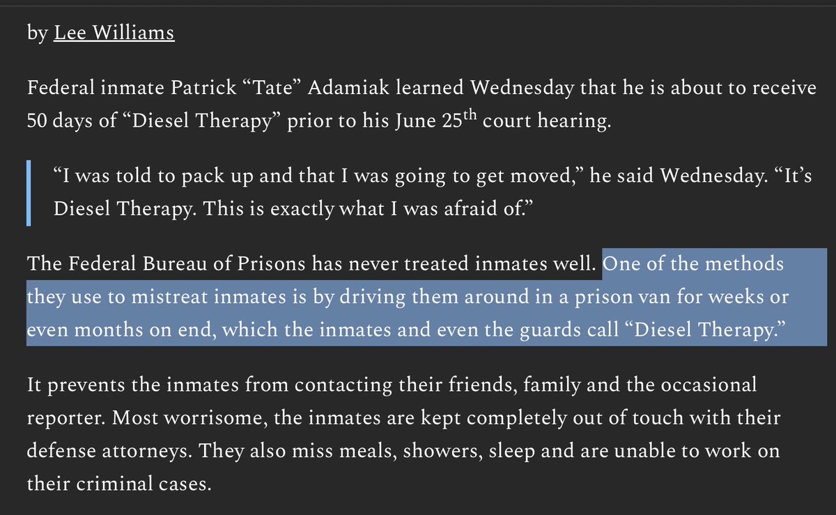 I've been covering abuses in the US prison system for years, and this is a new one for me.