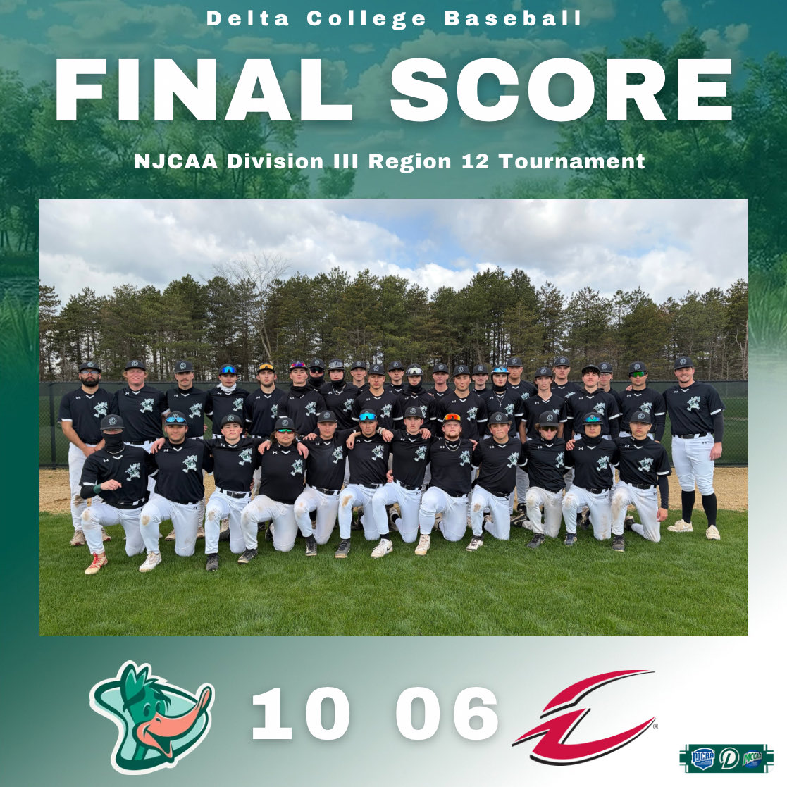 delta_pioneers's tweet photo. Final score against Owens CC! 🦆⚾️
Up next the Baseball team is currently playing Terra State. 🦆🟢⚪️
#DCBaseball #NJCAA https://t.co/JbJh7TlFC3