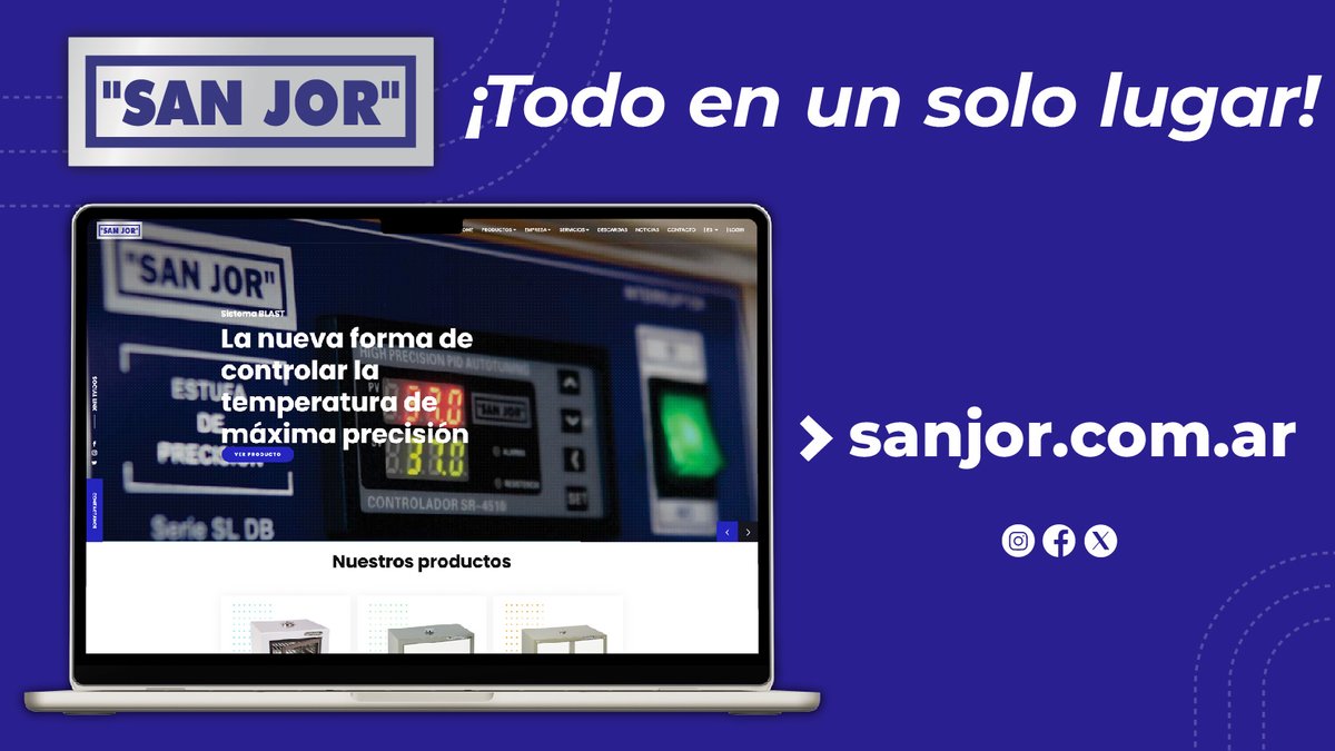 sanjorenlared's tweet photo. 🌐Todo SAN JOR en un solo lugar
 
En nuestra web podés encontrar:
 🔬 Equipos y soluciones
 📂 Fichas técnicas y manuales
 📋 Registro de estufas
 📞 Contacto directo
 
 👉 Visitá https://t.co/GNp3B4P8qq - 📩 info@sanjor.com.ar https://t.co/l4hHu0UPdZ