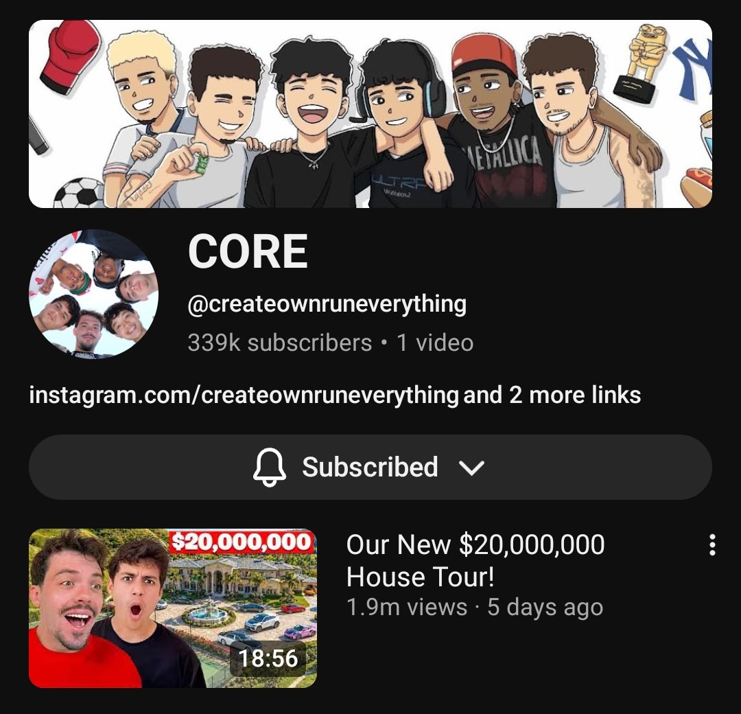 CoreBoyupdates's tweet photo. CORE CURRENTLY HAS 340K SUBCRIBERS On YouTube!🔥 https://t.co/wM30nMn7WA