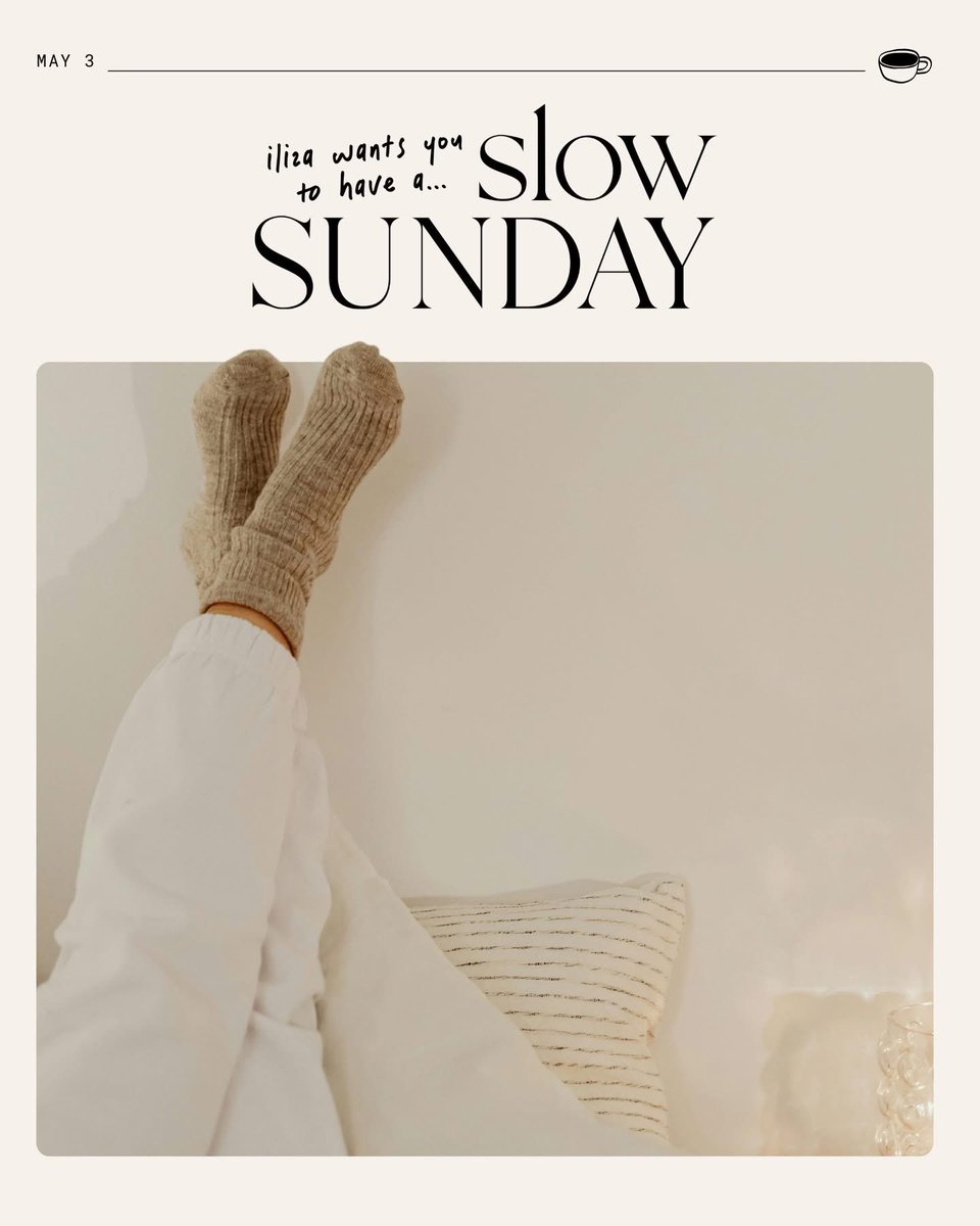iliza's tweet photo. Welcome to slowSunday 🧦☕️🩵
I am so excited to share this fun project with you guys! Sign up to receive your slowSunday newsletter right to your inbox or as a text each week: https://t.co/XpP1IYuoIA https://t.co/QaGsJHPo2j