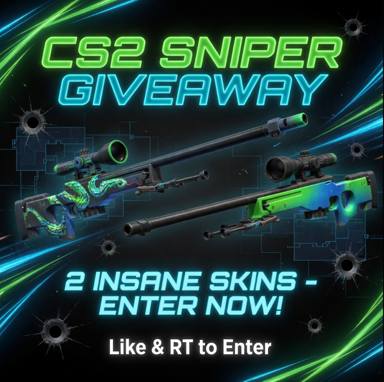 🐦‍⬛Sponsored By <a href="/ven9559/">VEN95</a>  🐦‍⬛

👑2 Winners
🥇12$ Awp Aetheris MW 
🥈12$ Awp Ice Coaled FT

✅Follow <a href="/ven9559/">VEN95</a> 
☑️Retweet-like-tag friend(s)

⏰End in 5 Days
#CS2 #CS2GIVEAWAY