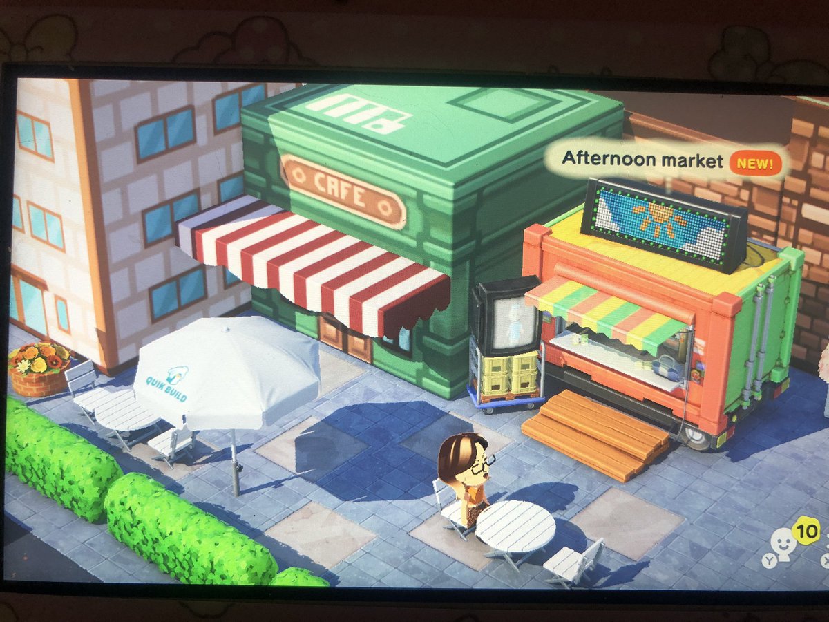 berrykyoot_'s tweet photo. decided to completely redo my tomodachi island… still a BIG work in progress, but i like this little cafe section i did today :D https://t.co/hZ4Ea5KuRd