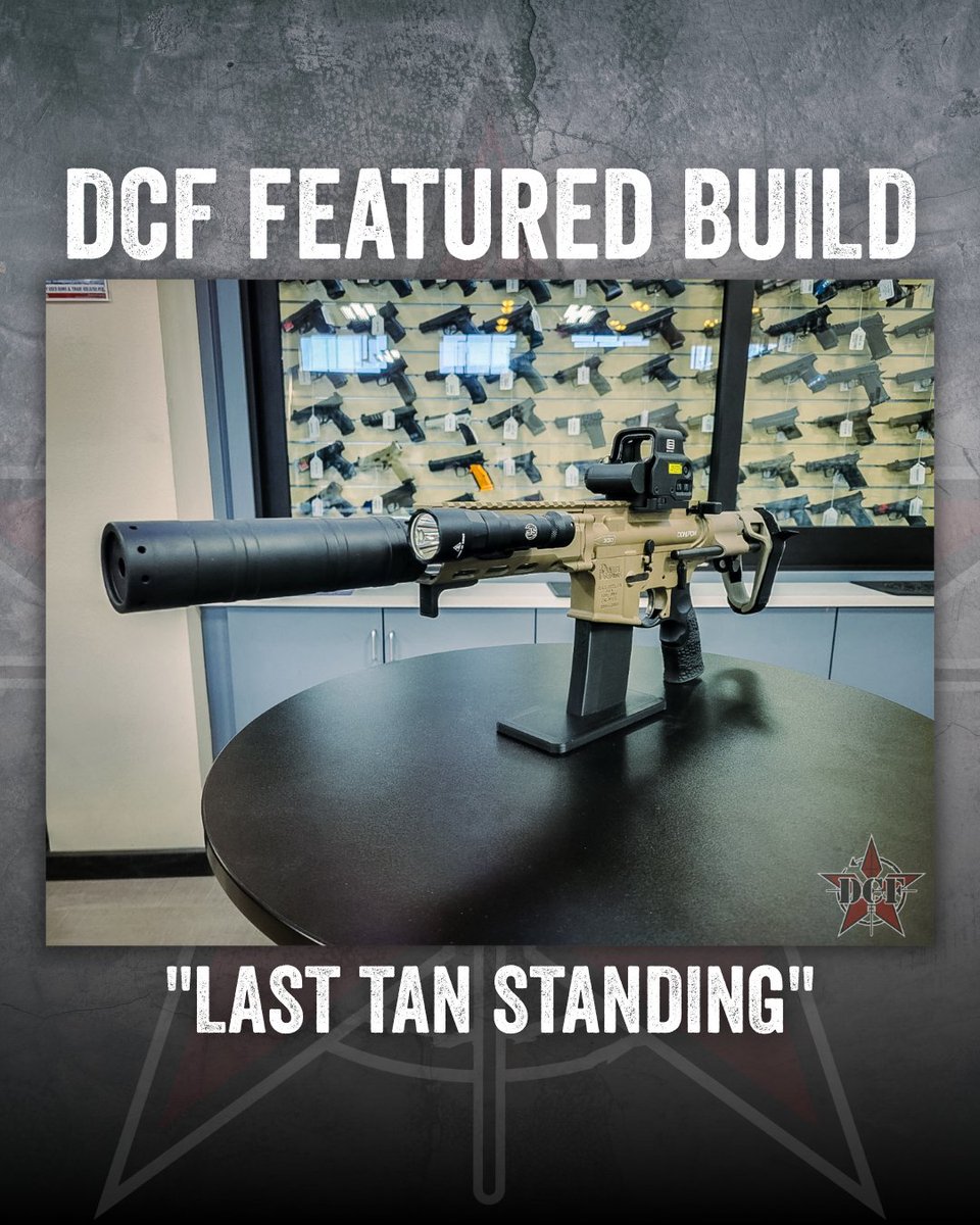 DCFGuns's tweet photo. DCF Featured Build "Last Man Standing"

@danieldefense PDW 300BLK
Daniel defense soundguard suppressor
@eotech EXPS3
@surefire_llc scout mini turbo.

#DCF #DanielDefense #Surefire #Eotech #Custombuild #DCFWest https://t.co/e9Wi7KfKac