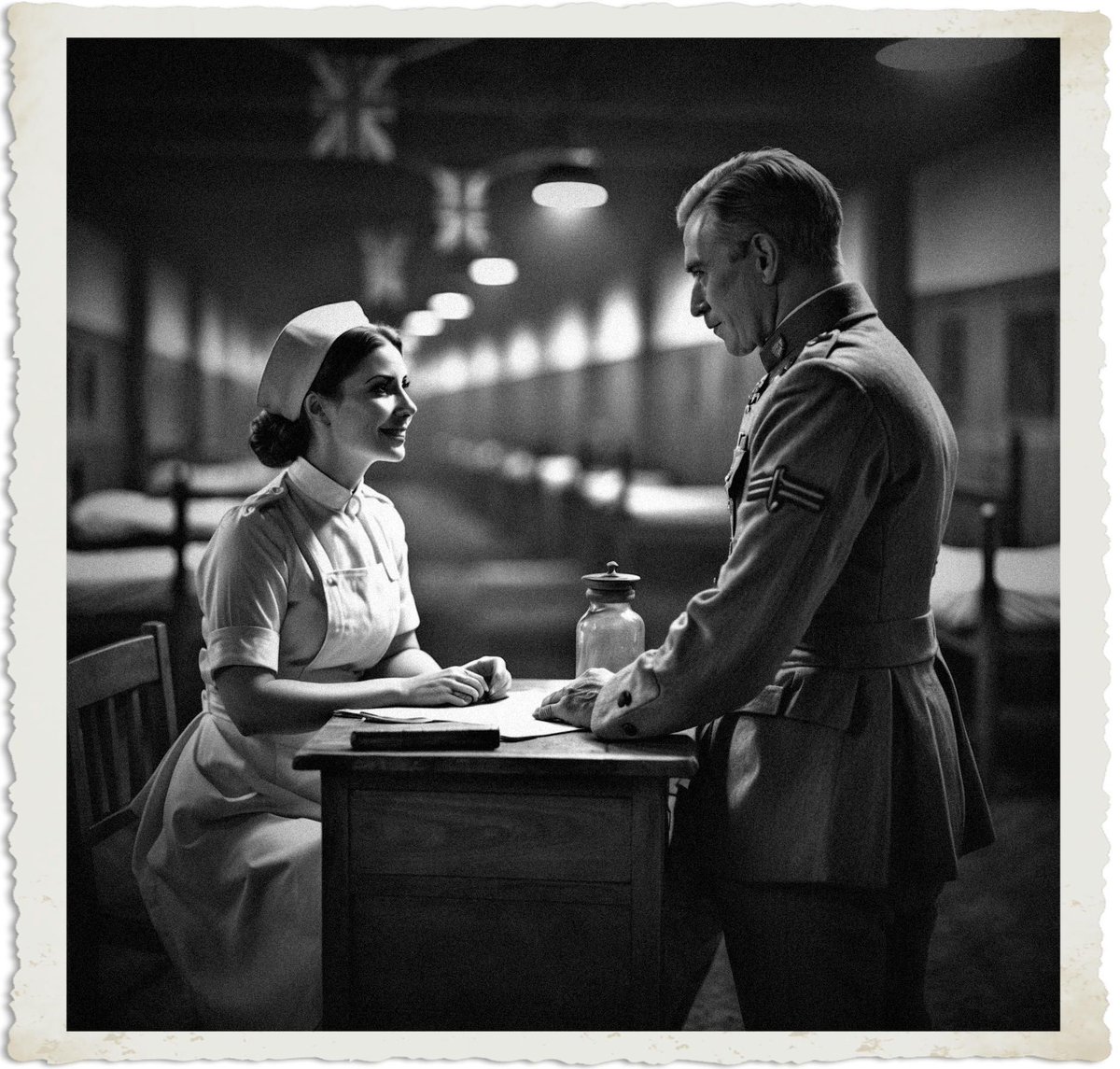 Jar Edith At his side there was a small desk with a nurse seated behind it. While ...