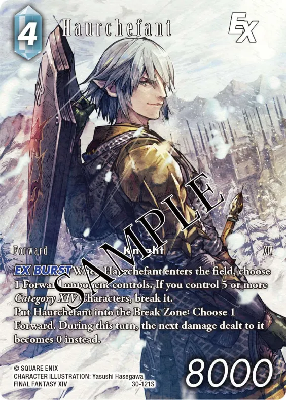 Je vous partage les 5 cartes aux illustrations exclusives que vous pourrez retrouver dans le Starter Set FINAL FANTASY XIV

Les artworks sont absolument magnifiques😍
Alphinaud (30-129S)
Haurchefant (30-121S)
⬇️