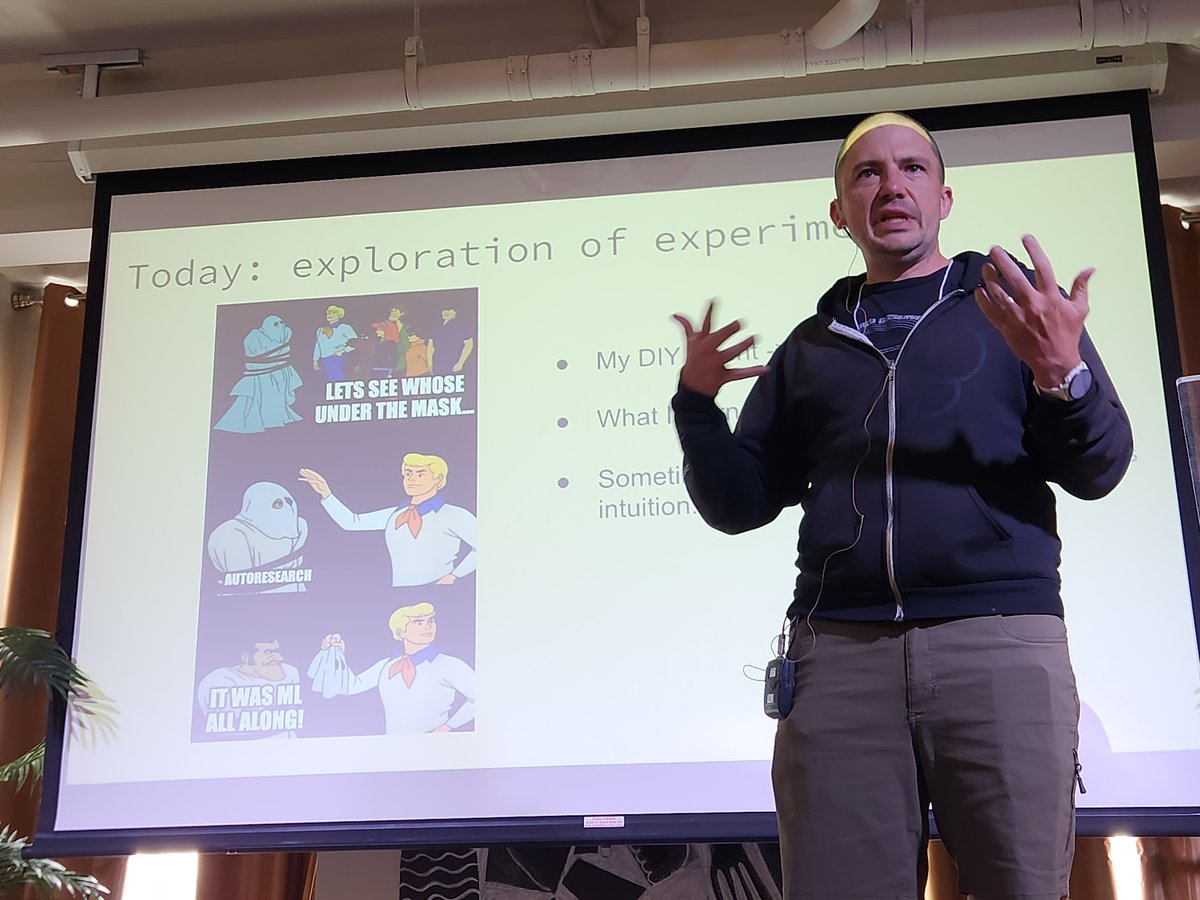 softwaredoug's tweet photo. Chatting autoresearch for rankers at #haystackconf https://t.co/84WqpASuN5